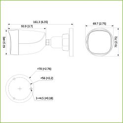 Dahua HAC-HFW1200C Tubular HDCVI 4EN1 2M 1080P DN ICR IR30m…