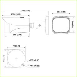 Dahua HAC-HFW2501E-A-S2 MICRO AUDIO tubulaire HDCVI 4IN1 5M DN…