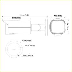 Dahua HAC-HFW2501TU-Z-A HDCVI tubulaire 4 en 1 5 m DN WDR…