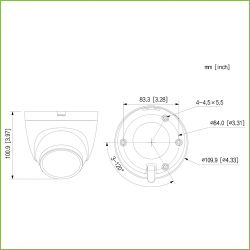 Dahua HAC-HDW1231TQ-A-0280B Dôme HDCVI 4IN1 2M 1080P WDR…