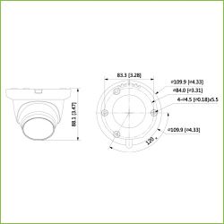 Dahua HAC-HDW1231TLMQ-0280B Dome HDCVI 4IN1 2M 1080P WDR…