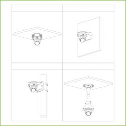 Dahua HAC-HDW1231TLMQ-0280B Dôme HDCVI 4IN1 2M 1080P WDR…