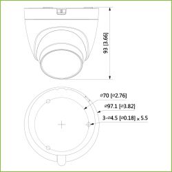 Dahua HAC-HDW1500TRQ-0280B Dome HDCVI 4IN1 5M DN ICR IR25m 2,8mm…