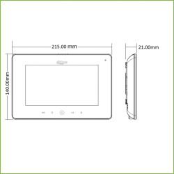 Dahua VTH5221D-S2 Indoor 7" Surface Mount Monitor for IP Video…