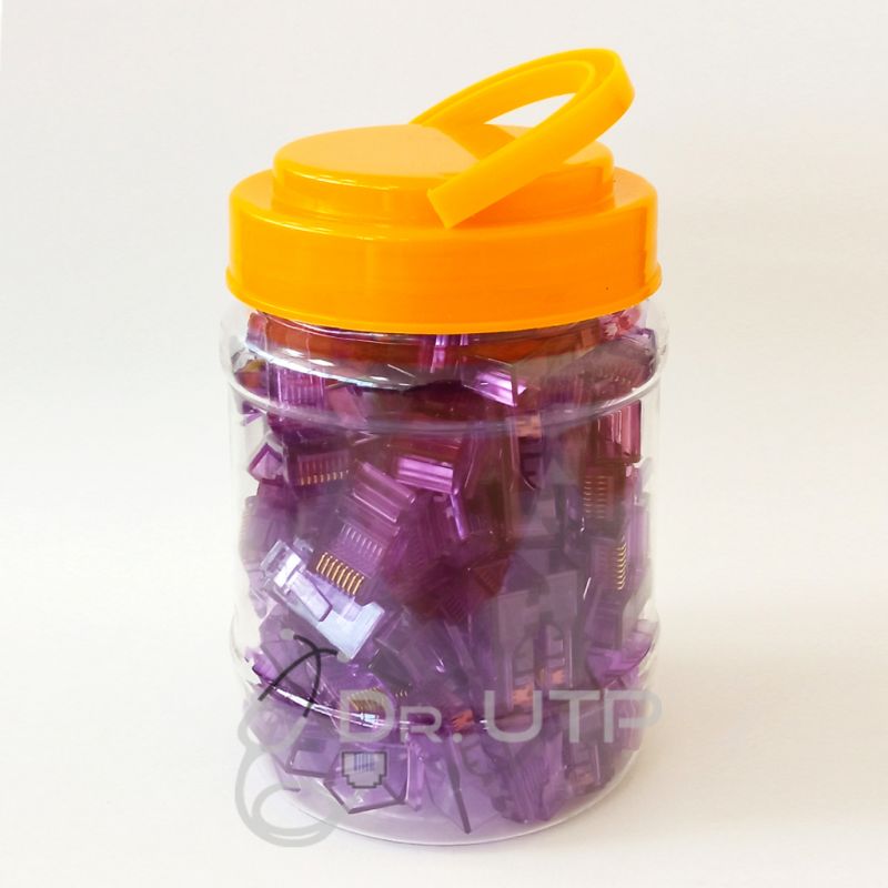 Drutp RJ45-PURPLE Connecteur RJ45 CAT.5e Couleur Violet en Pot…