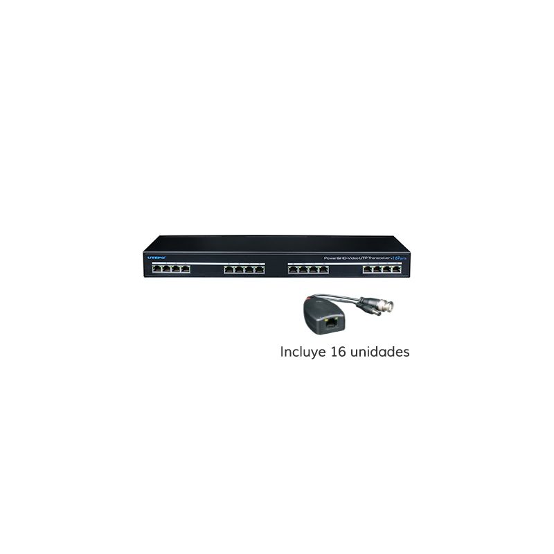 Utepo UTP116PV-HD2 Convertisseur vidéo UTP 16ch 4IN1 +…