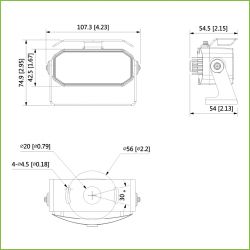 Dahua HAC-HMW3200-0280B Dôme HDCVI 4IN1 2M 1080P DN IR20m 0Lux…