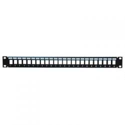 Drutp PATCHPANEL24-BLANK Panneau de Brassage Rack 19" 1U 24…