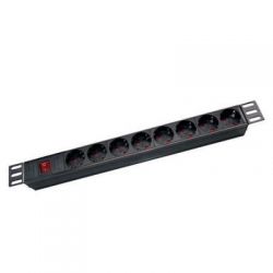 Drutp REGLETA-ALU-8S Aluminum Power Strip for Rack 19" 1U of 8…