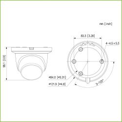 Dahua IPC-HDW5842TM-SE-S2 Dôme IP H265 8M COULEUR WDR…