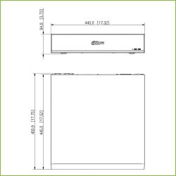 Dahua NVR5832-I/L NVR 32 canais 320 Mbps 4K H265 2xHDMI 8HDD I/O…