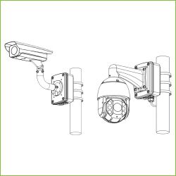 Dahua PFA126 Boîtier de connexion IP66 pour dômes motorisés…