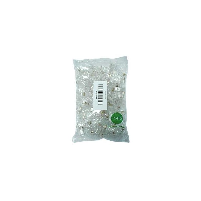 Drutp RJ45-CAT6 Connector RJ45 CAT.6 Transparent in Bag 100 units