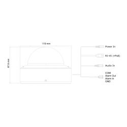 Provision DAI-320IPE-28 Dôme IP 2MP H265 WDR IR20m 2,8 mm PoE…