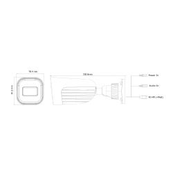 Provision I4-320IPE-36 IP tubulaire 2MP H265 WDR IR40m 3,6 mm…