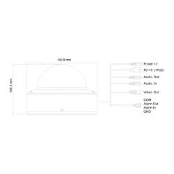 Provision DAI-340IPE-MVF Dôme IP 4MP H265 WDR IR40m 2,8-12 mm…