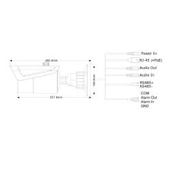 Provision I4-390IP5MVF IP tubulaire 2MP H265 WDR IR40m 3.3-12mm…