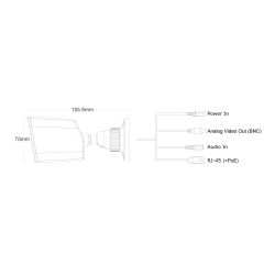 Provision I1-250IP536 IP tubulaire 5MP H265 WDR IR10m 3.6mm PoE…