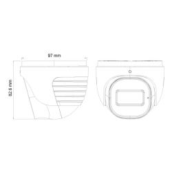 Provision DI-350A-28 Dome AHD 4IN1 5MP IR20m 2.8mm IP67