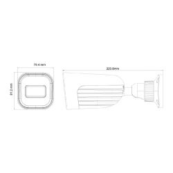 Provision I4-350A-28 Tubular AHD 4EN1 5MP IR40m 2.8mm IP67