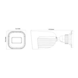 Provision I2-380A-28 Tubulaire AHD 4IN1 8MP IR20m 2.8mm IP67