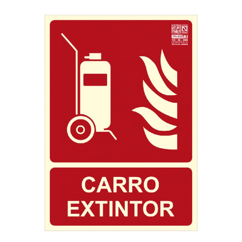 Implaser EX207N-A4 Fire extinguisher car sign 29.7x21cm