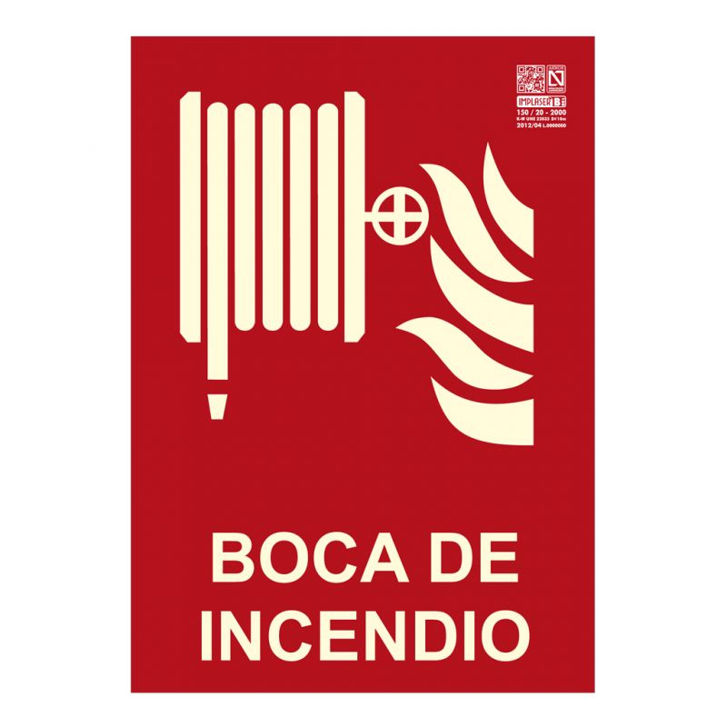 Implaser EX230N-A4 Señal boca de incendio s/marco 29,7x21cm