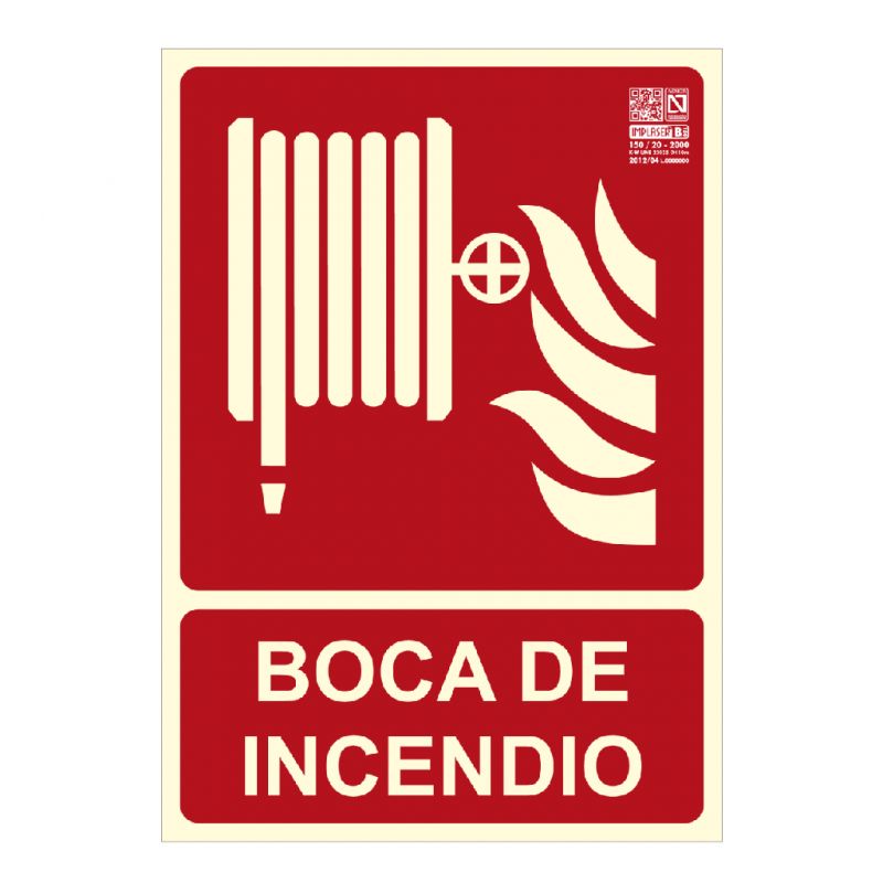 Implaser EX204N-A4 Señal boca de incendio 29,7x21cm