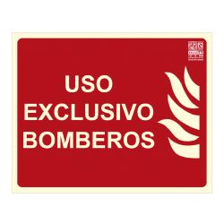 Implaser EX218N Sinal de uso exclusivo dos bombeiros 25x20cm