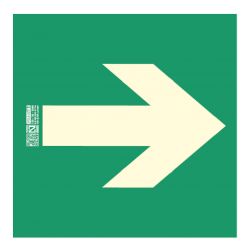 Implaser EV226N Evacuation arrow sign 22.4x22.4cm