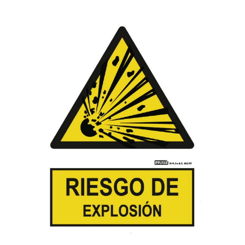 Implaser AD02-A4 Risk of explosion sign 29.7x21cm