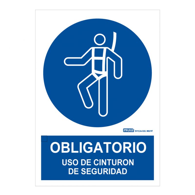 Implaser OB02-A4 Señal obligatorio uso de cinturon de seguridad…