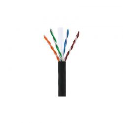 Bobine câble de réseau Cat 6 UTP LSZH 305m noir extérieur