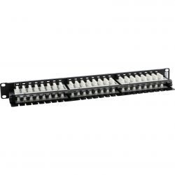 Excel Panneau de brassage Cat6 non blindé 48 ports 1U LSA Noir