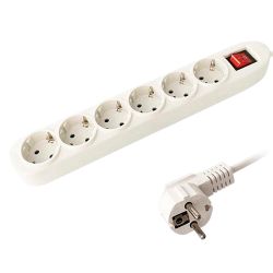 PDU-6P-SWITCH - Toma de corriente múltiple, 6 salidas hasta 250VAC /…