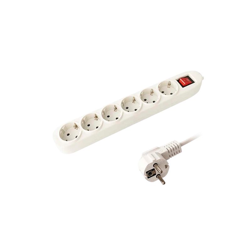 PDU-6P-SWITCH - Toma de corriente múltiple, 6 salidas hasta 250VAC /…