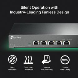 TP-LINK TL-SX105 switch de rede Não-gerido 10G Ethernet (100/1000/10000) Preto