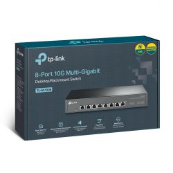 TP-LINK TL-SX1008 switch de rede Não-gerido 10G Ethernet (100/1000/10000) Preto