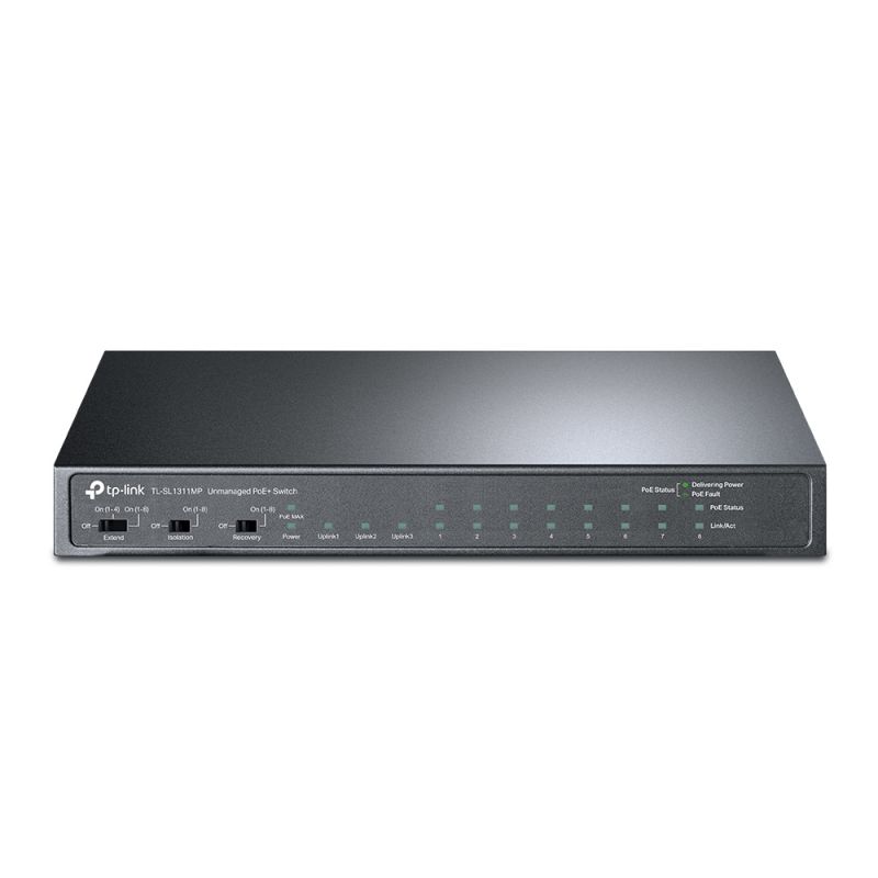 TP-LINK TL-SL1311MP switch de rede Não-gerido Fast Ethernet (10/100) Power over Ethernet (PoE) Preto