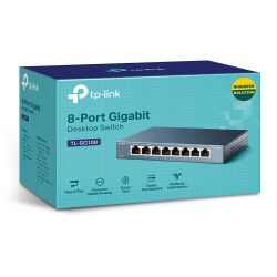 TP-LINK TL-SG108 commutateur réseau Non-géré L2 Gigabit Ethernet (10/100/1000) Noir