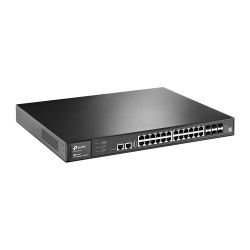 TP-LINK T3700G-28TQ commutateur réseau Géré L3 Gigabit Ethernet (10/100/1000) 1U Noir