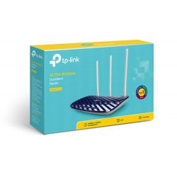 TP-LINK AC750 routeur sans fil Fast Ethernet Bi-bande (2,4 GHz / 5 GHz) 4G Noir, Blanc