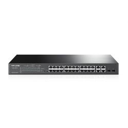 TP-LINK T1500-28PCT switch de rede Gerido L2 Fast Ethernet (10/100) Power over Ethernet (PoE) 1U Preto