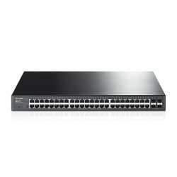 TP-LINK T1600G-52PS network switch Managed L2+ Gigabit Ethernet (10/100/1000) Power over Ethernet (PoE) 1U Black