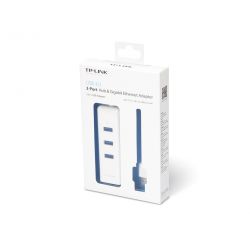 TP-LINK UE330 hub de interfaz USB 3.2 Gen 1 (3.1 Gen 1) Type-A 1000 Mbit/s Blanco