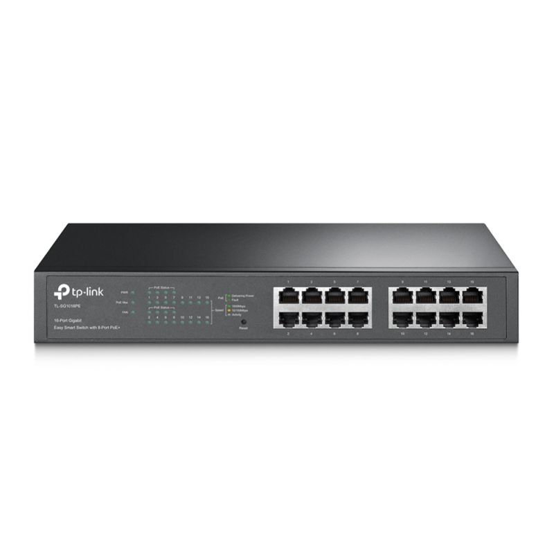 TP-LINK TL-SG1016PE network switch Managed Gigabit Ethernet (10/100/1000) Power over Ethernet (PoE) Black