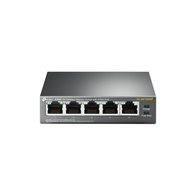 TP-LINK TL-SF1005P switch No administrado Fast Ethernet (10/100) Energía sobre Ethernet (PoE) Negro