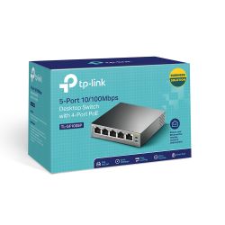 TP-LINK TL-SF1005P commutateur réseau Non-géré Fast Ethernet (10/100) Connexion Ethernet, supportant l'alimentation via…