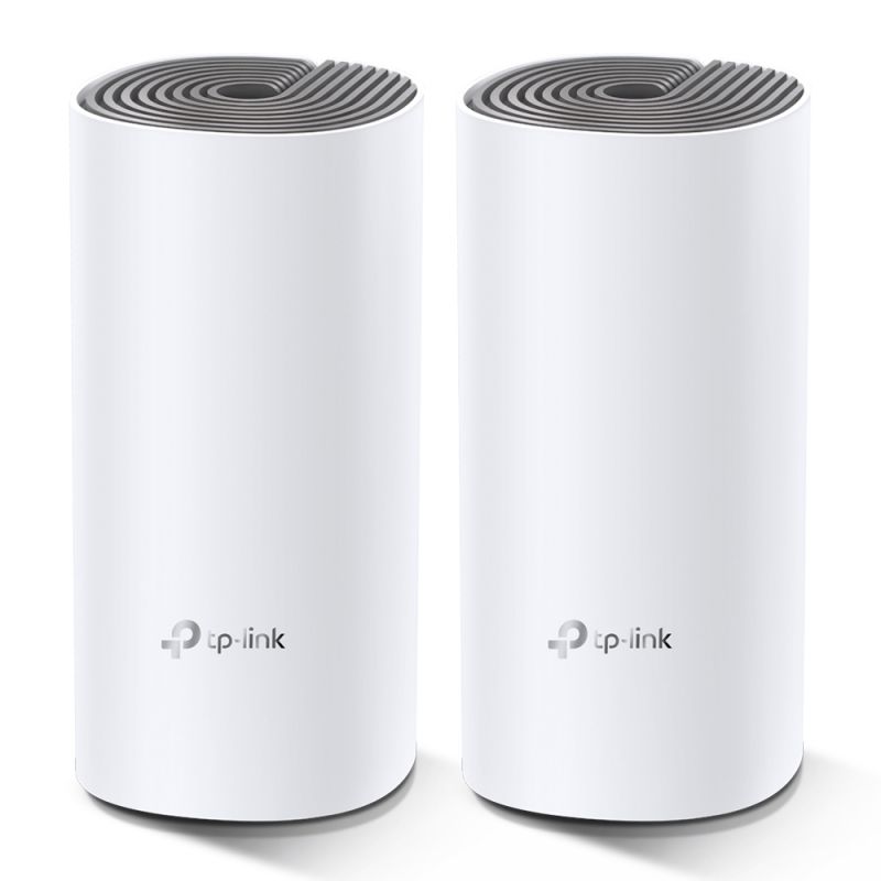 TP-LINK Deco E4 (2-pack) Doble banda (2,4 GHz / 5 GHz) Wi-Fi 5 (802.11ac) Blanco, Gris Interno