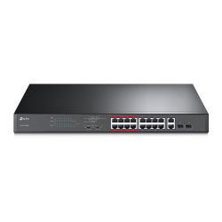 TP-LINK TL-SL1218MP switch Gigabit Ethernet (10/100/1000) Energía sobre Ethernet (PoE) Negro